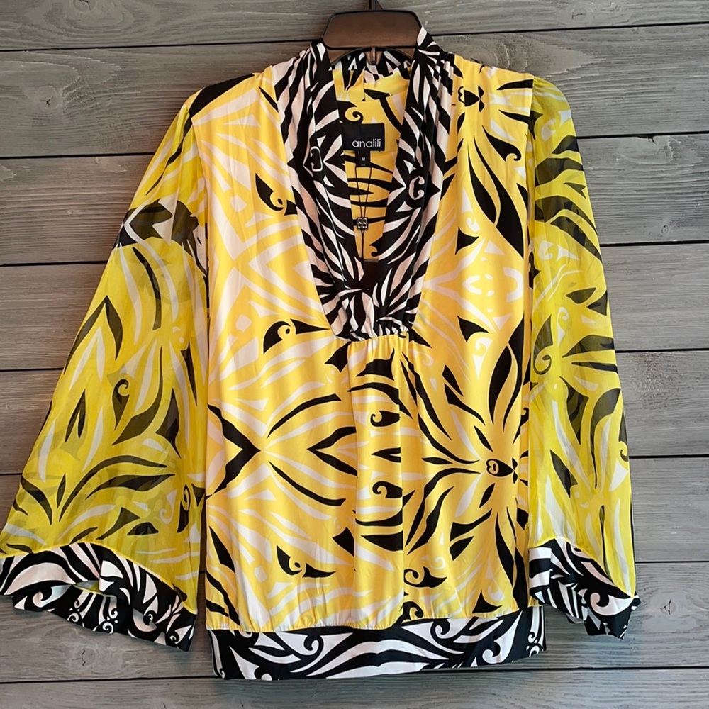 Black and Yellow Blouse